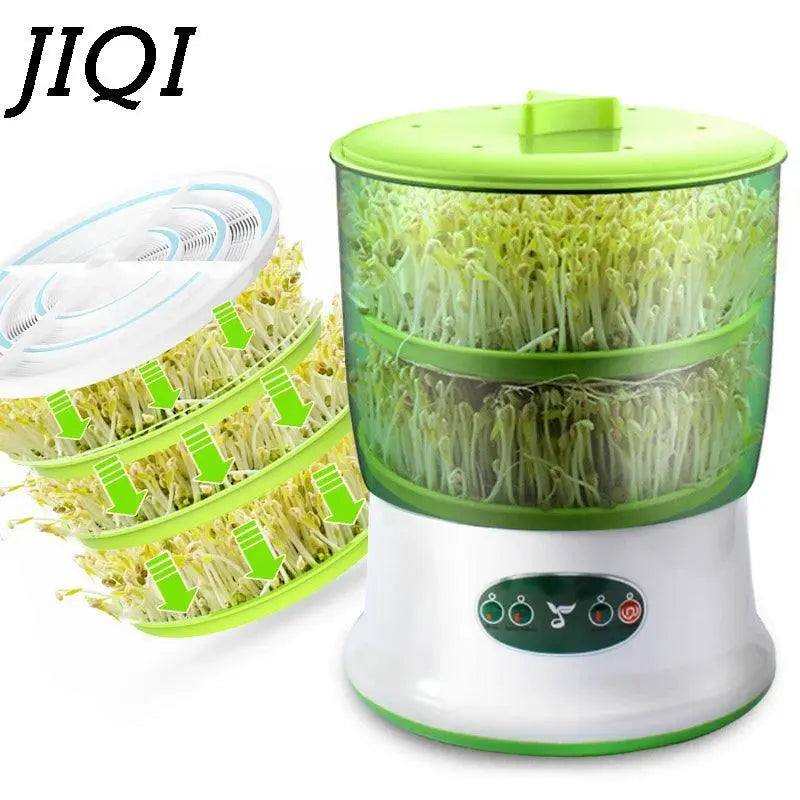 Intelligent Bean Sprouts Maker Thermostat Green Vegetable Seeds Growth Bucket Automatic Electric Sprout Buds Germinator Machine - petguardiansupplies