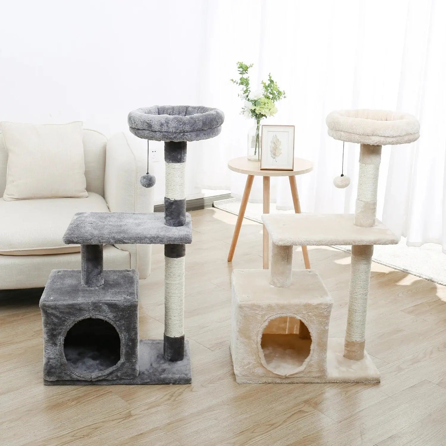 Domestic Delivery Multi-Level Cat Tree Tower Climb Furniture Scratching Post for Indoor House Pet Supplies Kitten Toy Cozy Condo - petguardiansupplies