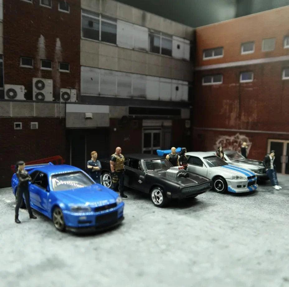 Classic 1:64 Scale Model Fast and Furious 9 people Cast Alloy Car Simulation Static Figures Diorama Miniature Scene Collection - petguardiansupplies