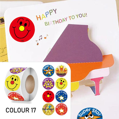 100-500pcs Cute Reward Stickers Roll with Word Motivational Stickers for School Teacher Kids Student Stationery Stickers Kids - petguardiansupplies