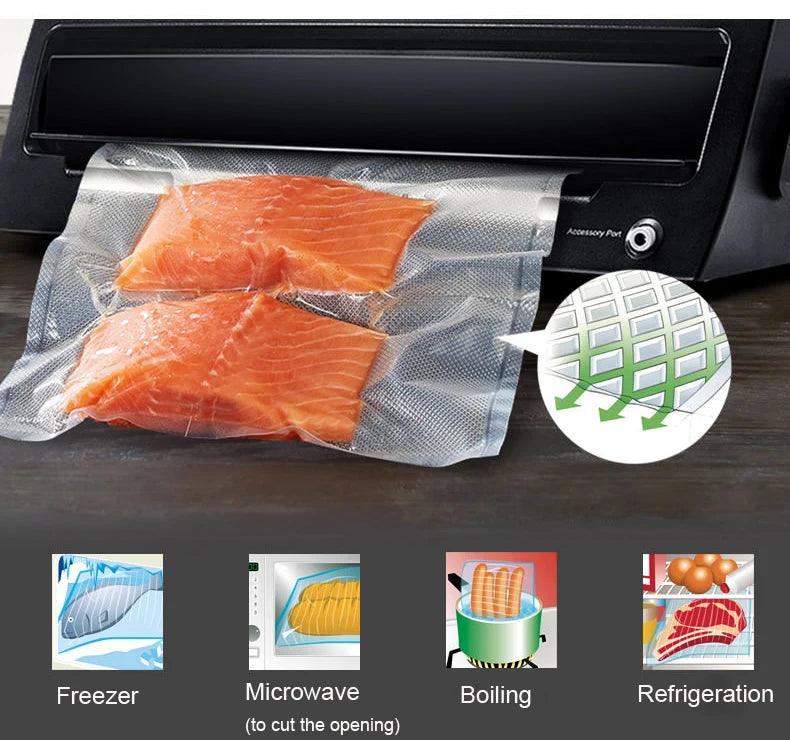 Food Vacuum Sealer Rolls Vacuum Bags packing BPA FREE Household Kitchen Food Vacuum Bags Sealer Storage Bags 5Rolls/Lot - petguardiansupplies