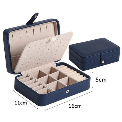 Size S/M/L Jewelry Organizer Display Travel Jewellery Case Boxes Travel Portable Jewelry Box PU Storage Organizer Earring Holder - petguardiansupplies