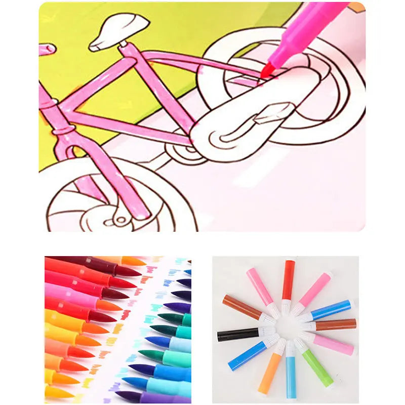 42/86pcs Drawing Set Non Toxics Crayon Arte Easy Hold Color Pen Safe for Children Kids Painting Tools Drawing Kit Stationery - petguardiansupplies