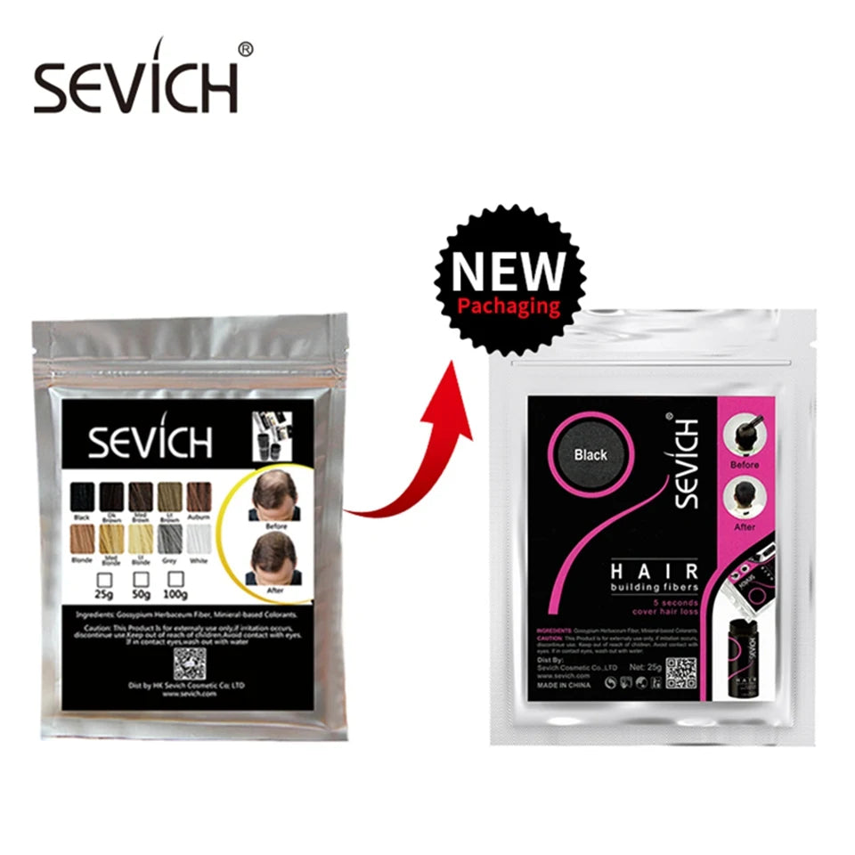 Sevich Beauty Salon Instant Thickening Hair Fiber Powder 100g Thickening Hair Building Fibers Wig Extensions Refill Black Colors - petguardiansupplies