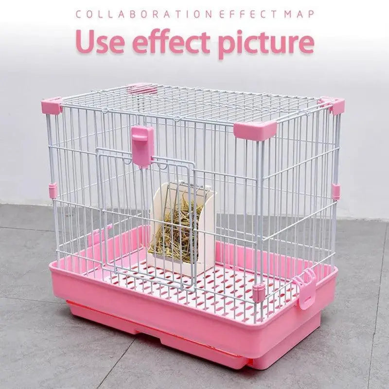 Rabbit Feeder Holder Hay Feeding Dispenser Container For Rabbit Guinea Pig Small Animals Plastic Food Bowl Pet Accessories - petguardiansupplies