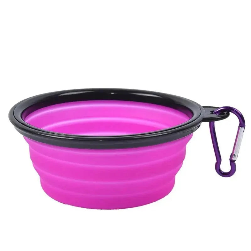 350/1000ML Folding Dog Bowl Silicone Portable Pet Food Feeder Travel Walking Water Bowl For Small Medium Dog Cat Pet Eating Dish - petguardiansupplies