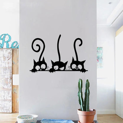 Creative Lazy Black Cat Wall Sticker Home Room Decoration Murals Wall Decals Art Wallpaper Amimals Vinyl Stickers - petguardiansupplies