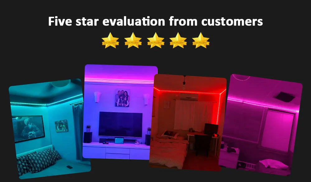 LED Strip Lights - Colour Changing Home LED lighting with Music Sync - petguardiansupplies