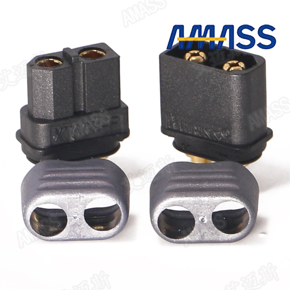 10 x Amass XT60+ XT60H Plug Connector With Sheath Housing 5 Male 5 Female (5 Pair ) For Rc Lipo Battery Rc Drone Car Boat - petguardiansupplies