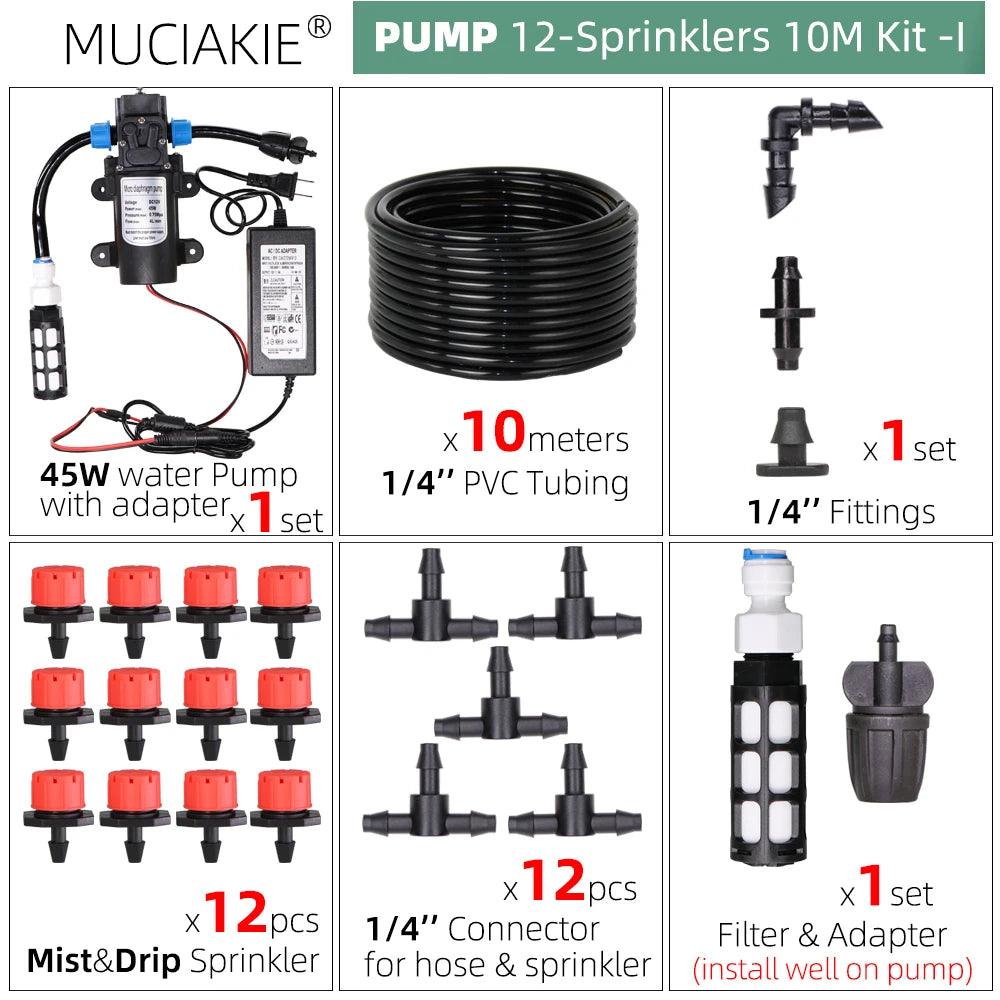 MUCIAKIE 50M-5M DIY Drip Irrigation System Automatic Watering Garden Hose Micro Drip Watering Kits with Adjustable Drippers - petguardiansupplies