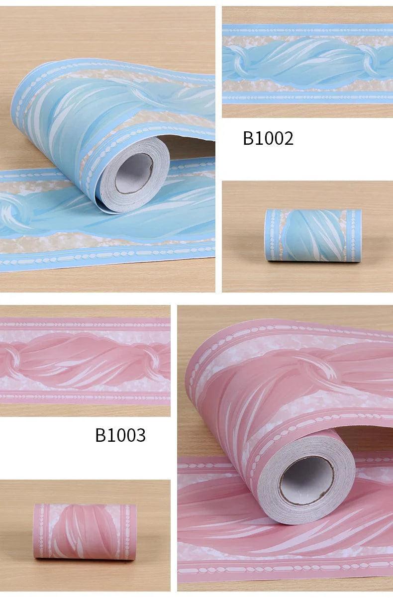 Diy Self-Adhesive Waist Line Wallpaper Bedroom Living Room Skirting Wall Stickers Kitchen Bathroom Waterproof Kindergarten Film - petguardiansupplies