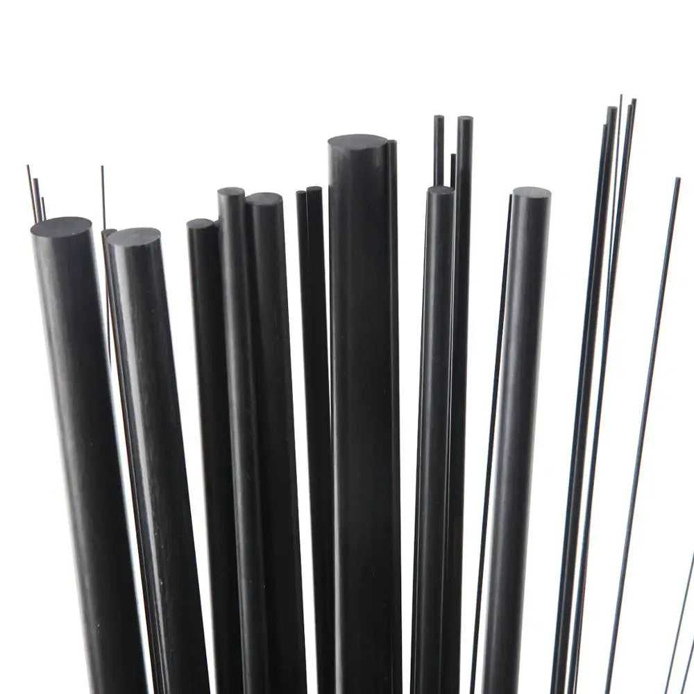 5pcs/10pcs Carbon Fiber Rod Solid Round Rods Diameter 1mm 2mm 3mm 4mm 5mm 6mm 7mm 8mm 11mm 12mm Length 500mm for DIY - petguardiansupplies