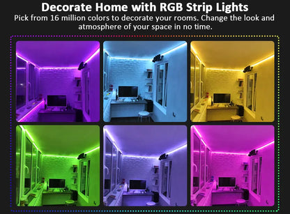 LED Strip Lights - Colour Changing Home LED lighting with Music Sync - petguardiansupplies