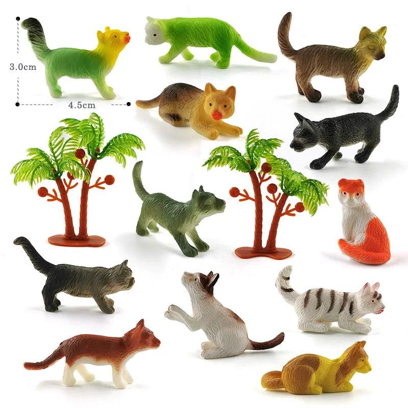 12Pcs Insect Spider Butterfly Fish Dinosaur Dog Cat Horse Figurine Farm Animal Model Action Figure Hot Toy Set For Children Gift - petguardiansupplies