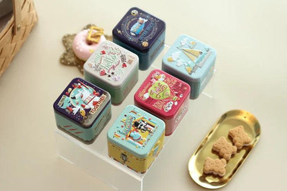 1PCS Exquisite 3D Cartoon Tin Box Biscuit /Tea leaf Sundries Container Case Metal Customizable Wholesale Child Gift Box Square - petguardiansupplies