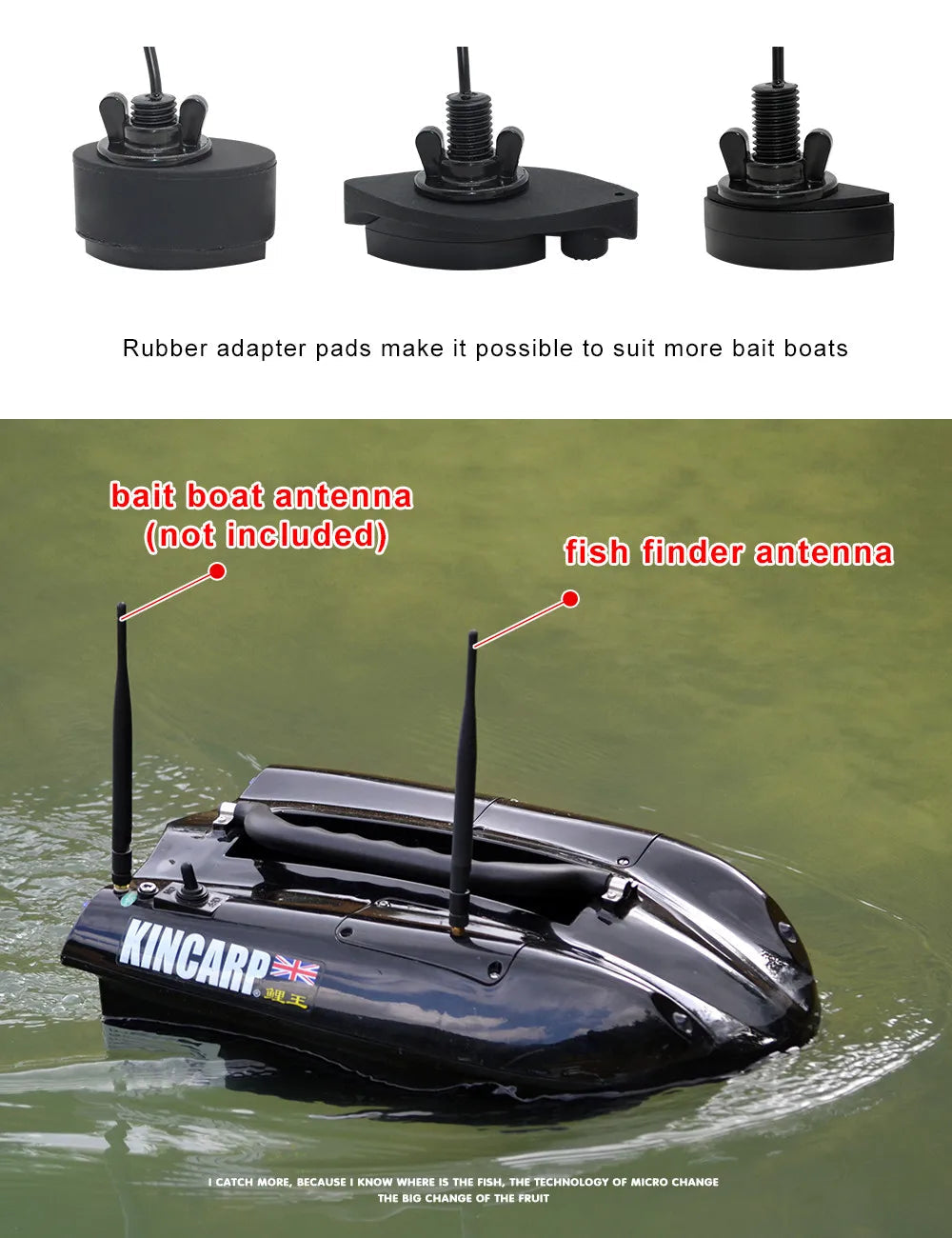 Lucky FF918 Wireless Remote Control Boat Fish Finder 300m/980ft wireless operating range echo sounder - petguardiansupplies