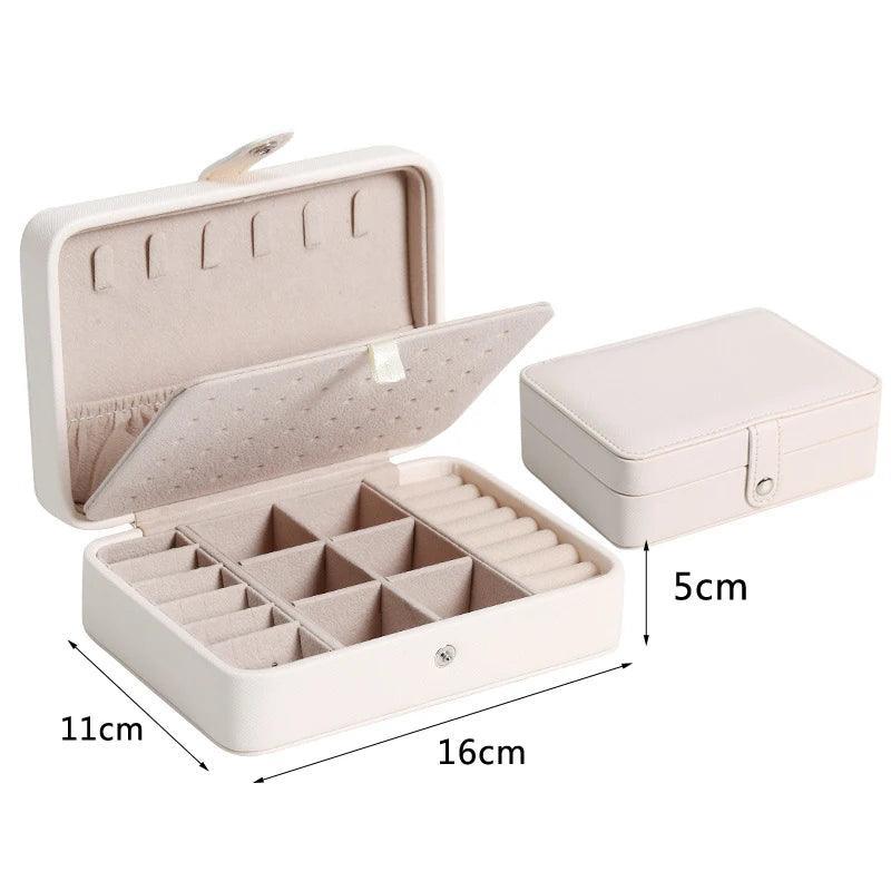 Size S/M/L Jewelry Organizer Display Travel Jewellery Case Boxes Travel Portable Jewelry Box PU Storage Organizer Earring Holder - petguardiansupplies