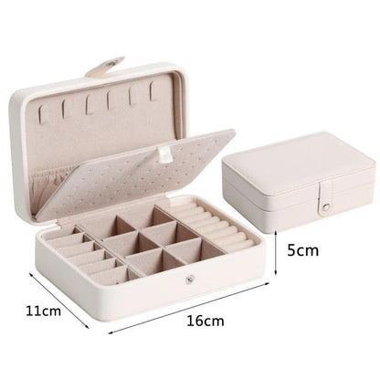 Size S/M/L Jewelry Organizer Display Travel Jewellery Case Boxes Travel Portable Jewelry Box PU Storage Organizer Earring Holder - petguardiansupplies