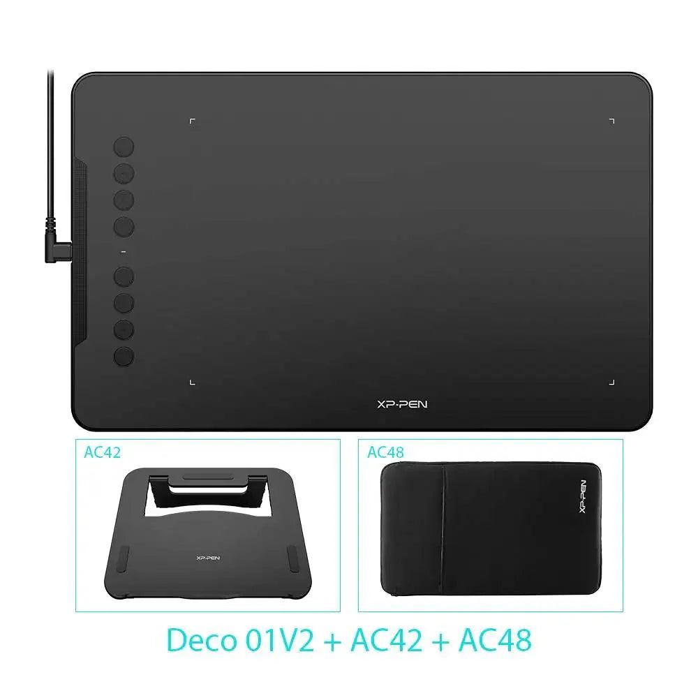 XPPen Deco 01 V2 10 Inch Drawing Tablet Graphics Digital Tablet Tilt Android Windows Mac 8 Shortcut Keys (8192 Levels Pressure) - petguardiansupplies