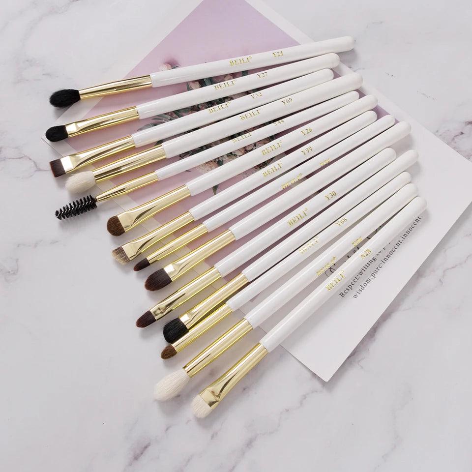 BEILI Black 10-19Pcs Makeup Brushes Natural Synthetic Hair Eyeshadow Blending Eyeliner Makeup Brush Set косметика - petguardiansupplies