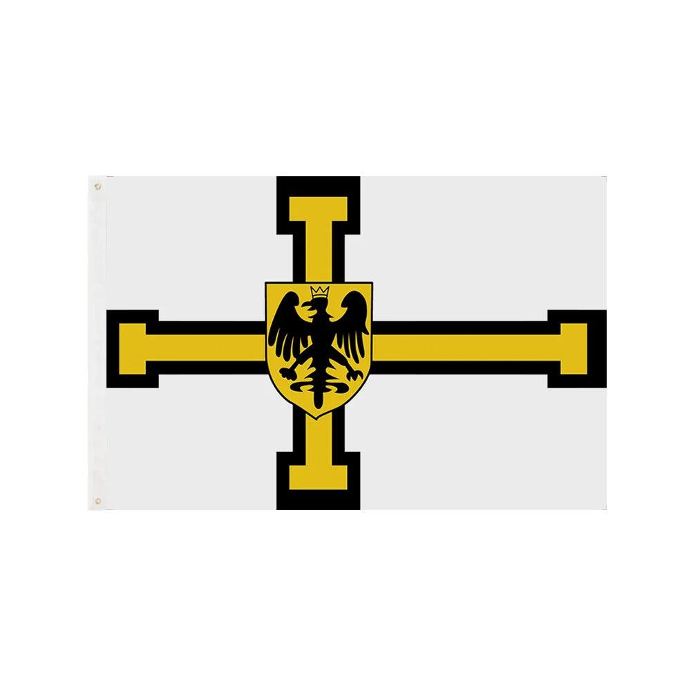 Knights Team Flag 3X5FT 90X150CM Custom Banner Brass Metal Holes Grommets Knights Malta Templar Saint John Teutonic Order - petguardiansupplies