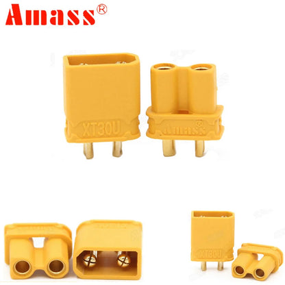 10pcs Amass XT30U Male Female Bullet Connector Plug the Upgrade XT30 For RC FPV Lipo Battery RC Quadcopter (5 Pair) - petguardiansupplies