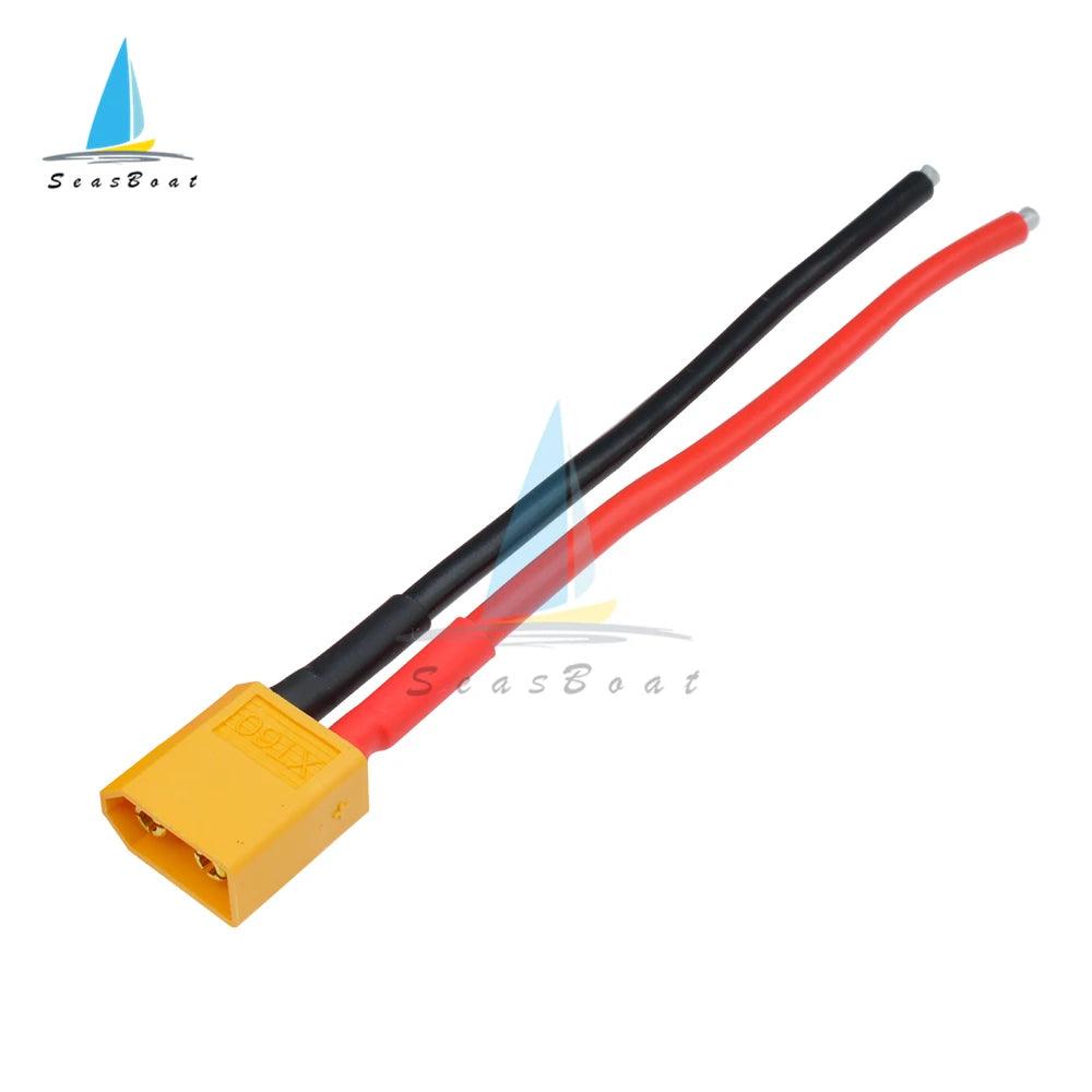 1pcs XT60 Female Male Connector With 10CM 14AWG Silicone Wire for Rc Drone Car Boat Rc Lipo battery - petguardiansupplies