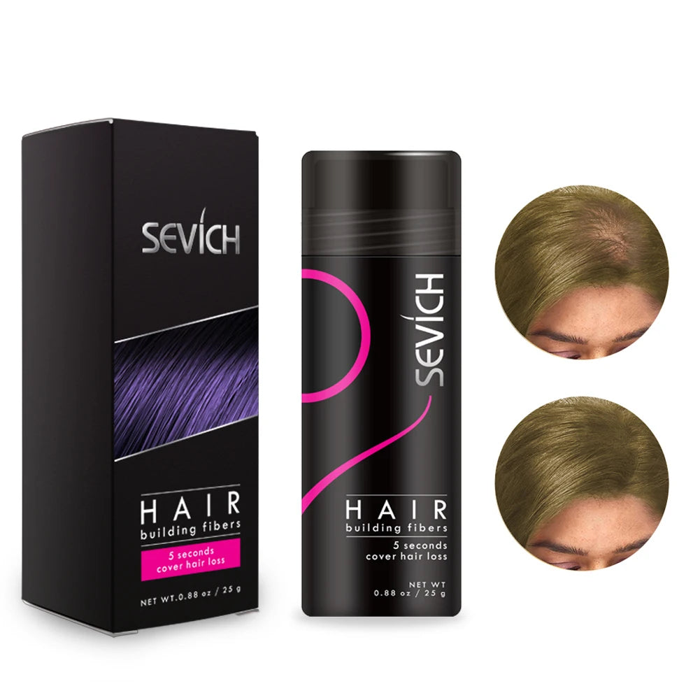 Hair Building Fibers Keratin Thicker Anti Hair Loss Products Concealer Refill Thickening Hair Fiber Powders Growth sevich 25g - petguardiansupplies