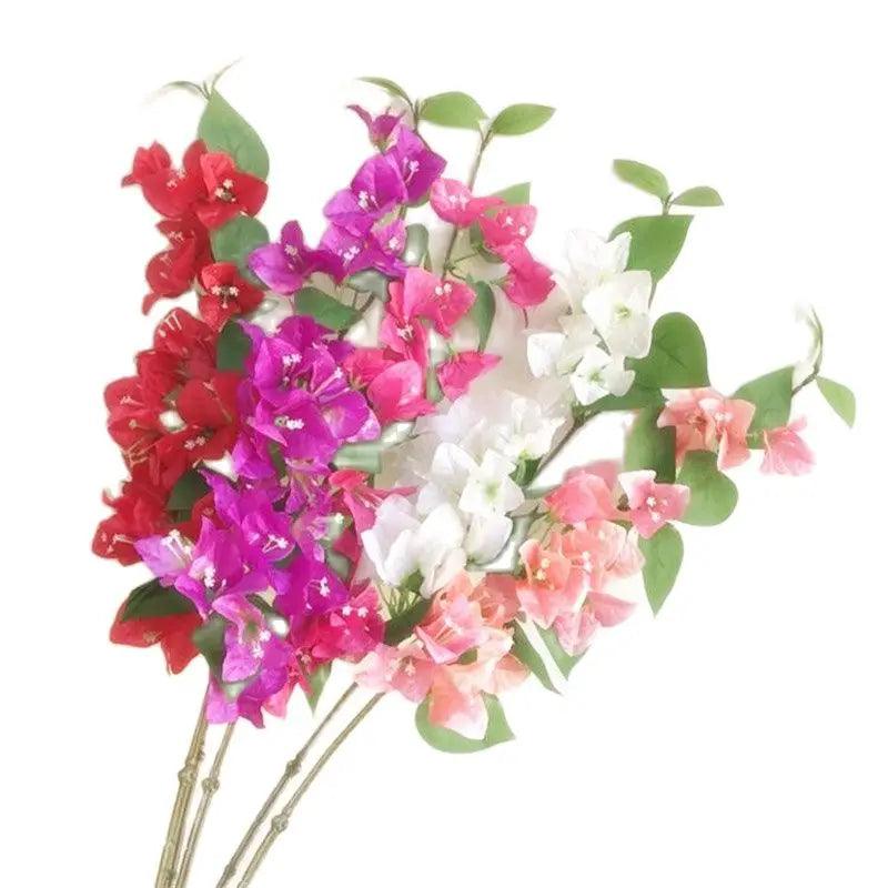 10pcs Silk Bougainvillea Glabra Artificial Climbing bougainvillea spectabilis 30.71" six colors for Wedding Centerpieces - petguardiansupplies