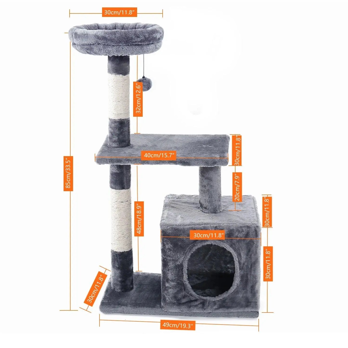 Domestic Delivery Multi-Level Cat Tree Tower Climb Furniture Scratching Post for Indoor House Pet Supplies Kitten Toy Cozy Condo - petguardiansupplies