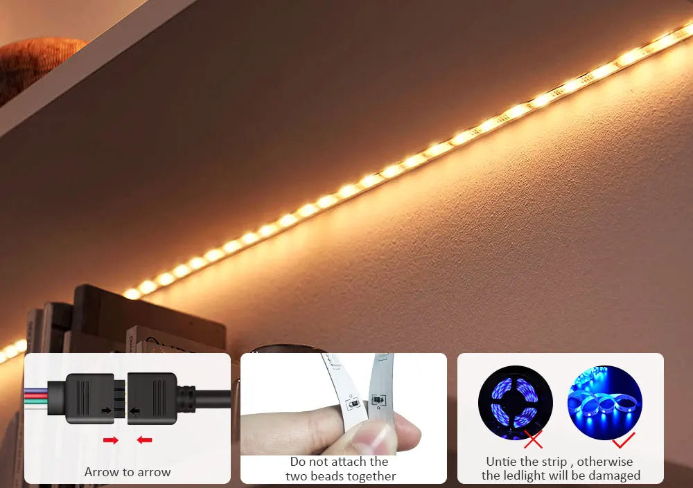 LED Strip Lights - Colour Changing Home LED lighting with Music Sync - petguardiansupplies