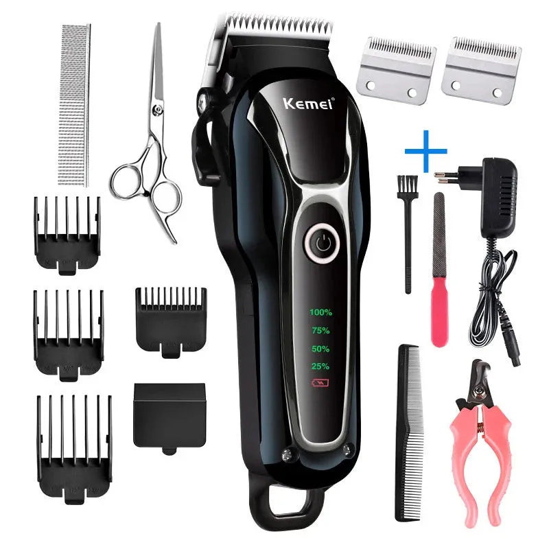 100-240v rechargeable professional dog hair trimmer for cat cutter grooming machine hair remover animal hair clipper for pet - petguardiansupplies