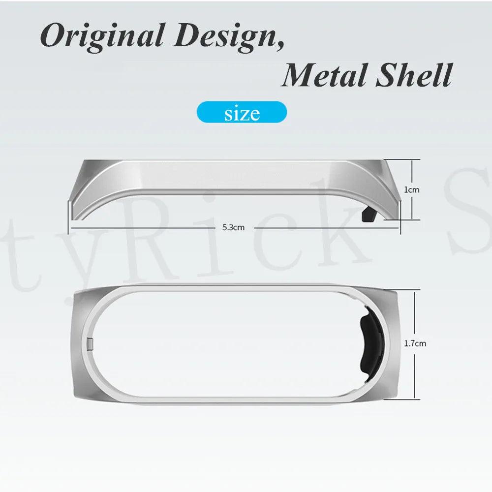 Metal Strap bracelet for Xiaomi mi band 7 6 5 3 4 strap Stainless Steel MiBand 4 Smart Wrist Strap for xiao mi miband 4 3 straps - petguardiansupplies