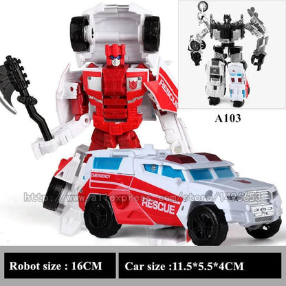 Haizhixing 5 IN 1 Transformation Robot Car Toys Anime Devastator Aircraft Tank Model KO Boys Truck Collection Kid Adult Gift - petguardiansupplies