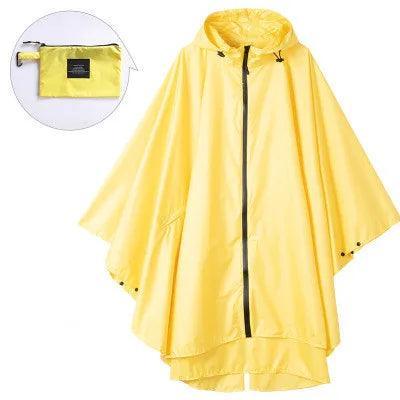 Women Men Poncho Raincoat Waterproof Tent Cover Wear Outdoors Hiking Biker Rain Coat Jacket Zip Cloak Capa De Chuva - petguardiansupplies