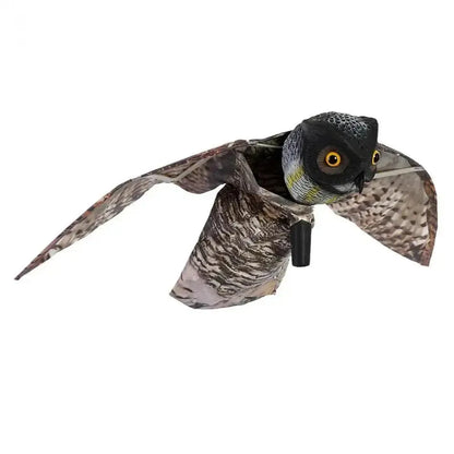 Fake Prowler Owl Bird Scarer with Moving Wing Garden Scarecrow Predator Decoy Pest Garden Yard Bird Repellent Outdoor Pest - petguardiansupplies