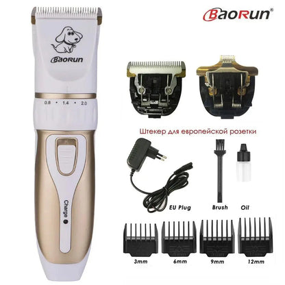 BaoRun P2 P3 Professional Pet Cat Dog Hair Trimmer Rechargeable Animal Grooming Clipper Shaver Dog Hair Cutting Machine Comb Kit - petguardiansupplies