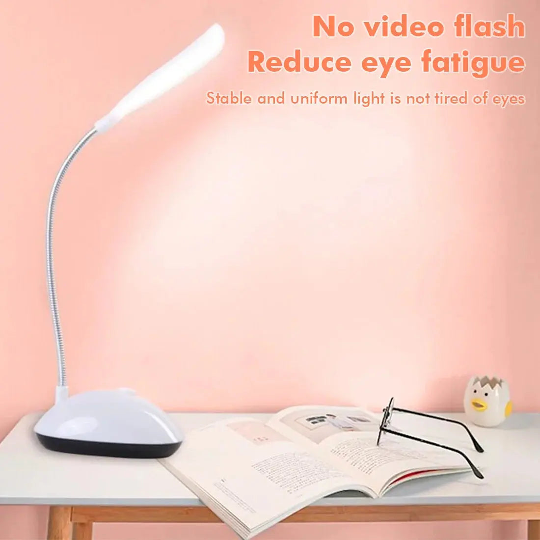 Battery Operated LED Reading Night Lamp Flexible Table Light Foldable Switch Desk Working Study Light For Kids Student Office - petguardiansupplies