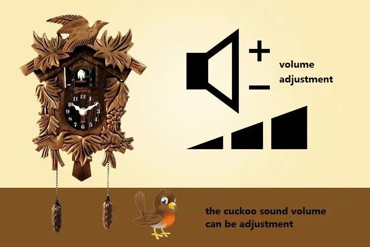 14inch Cuckoo Clock Living Room Wall Clock Bird Cuckoo Alarm Clock Wall-watch Children Unicorn Decorations Home Day Time Alarm - petguardiansupplies