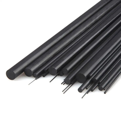 5pcs/10pcs Carbon Fiber Rod Solid Round Rods Diameter 1mm 2mm 3mm 4mm 5mm 6mm 7mm 8mm 11mm 12mm Length 500mm for DIY - petguardiansupplies