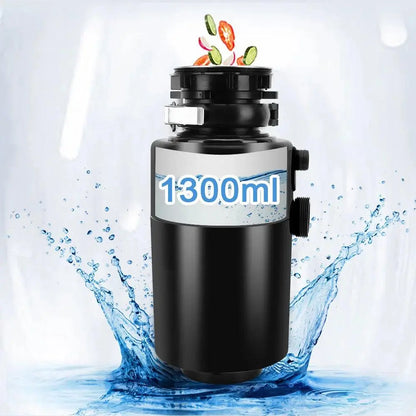 750W Food Waste Disposers Chopper Kitchen Garbage Disposal Stainless Steel Grinder material Processor - petguardiansupplies