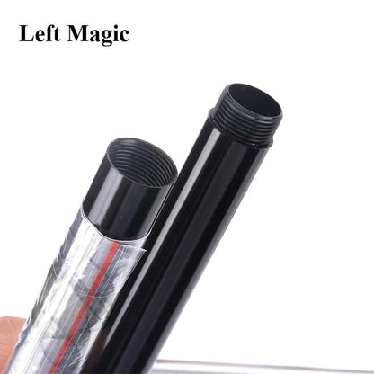 Aluminum Dancing Cane Stick (Silver/Black) Magic Trick Floating Magic Wand Close Up Street Stage Magic Props Accessories - petguardiansupplies