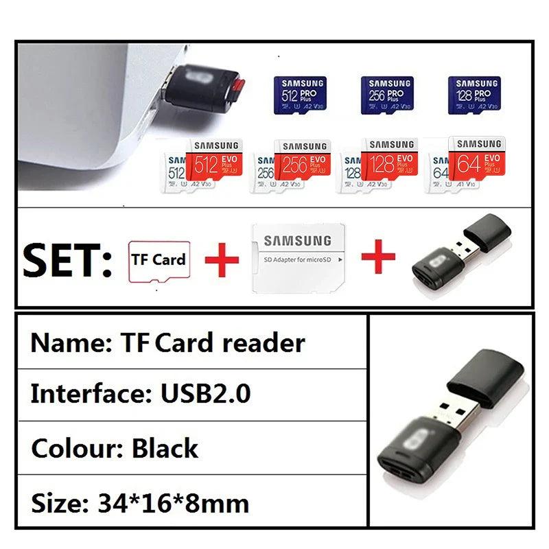 SAMSUNG Original Micro SD 64GB Memori Memory Card C10 TF MicroSD TF Cards SDXC 128GB 256GB 512GB U3 4K For Phone Drone Camera - petguardiansupplies