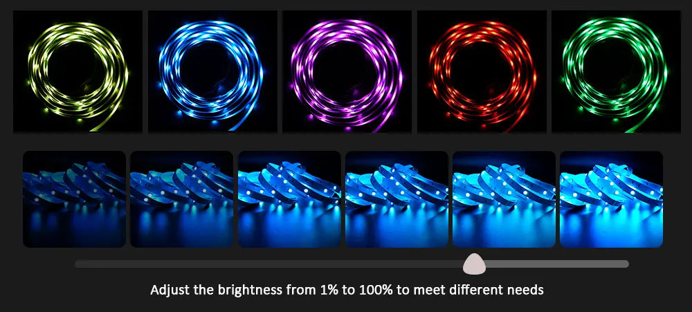 LED Strip Lights - Colour Changing Home LED lighting with Music Sync - petguardiansupplies