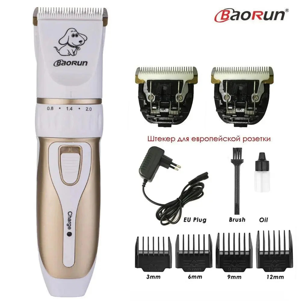 BaoRun P2 P3 Professional Pet Cat Dog Hair Trimmer Rechargeable Animal Grooming Clipper Shaver Dog Hair Cutting Machine Comb Kit - petguardiansupplies