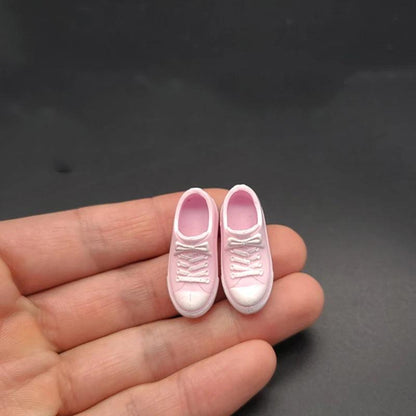 3.1 CM 1/12 Scale Male Female Shoes Low-cut Canvas Model For 6 Inches Figma SHF BJD Dam TBLeague Action Figures - petguardiansupplies