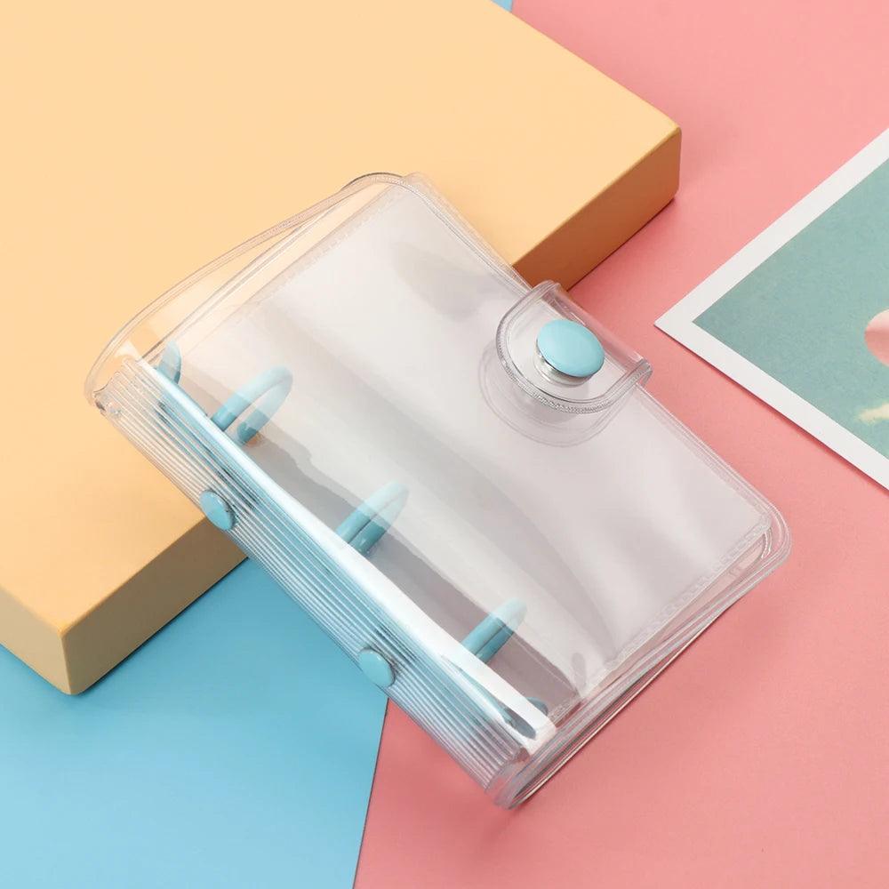 3 Hole Mini PVC Loose-leaf Notebook Cover Journal Traveler Portable Notebook Loose Leaf Binder Book Clip Refill Inner Pages - petguardiansupplies