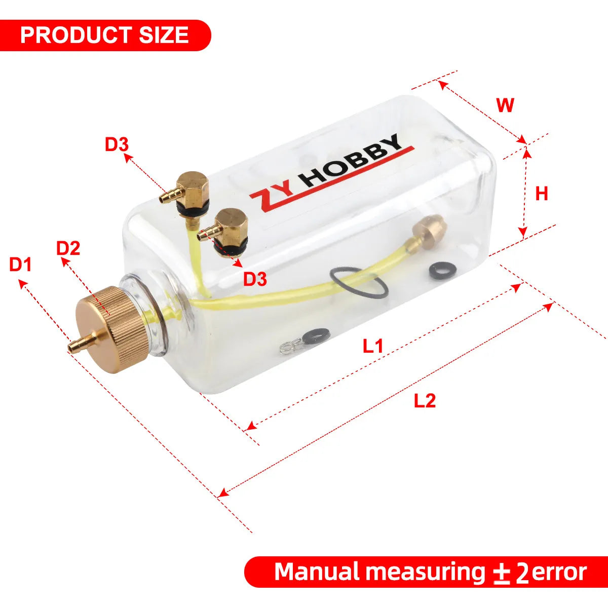 Model Airplane Fuel Tank RC Aircraft Gasoline/Petrol Nitro Transparent Tanks 260ML 360ML 500ML 700ML 1000ML 1500ML Fuel Bottles - petguardiansupplies