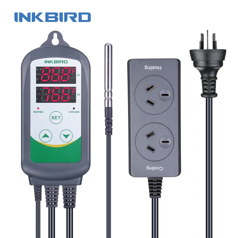 INKBIRD ITC-308 Heating and Cooling Dual Relay Temperature Controller, Carboy, Fermenter, Greenhouse Terrarium Temp. Control - petguardiansupplies