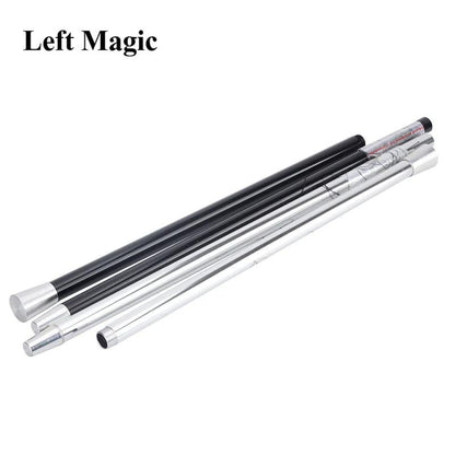 Aluminum Dancing Cane Stick (Silver/Black) Magic Trick Floating Magic Wand Close Up Street Stage Magic Props Accessories - petguardiansupplies